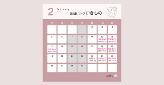 2024年2月の営業予定