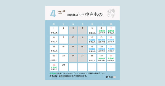 2024年4月の営業予定