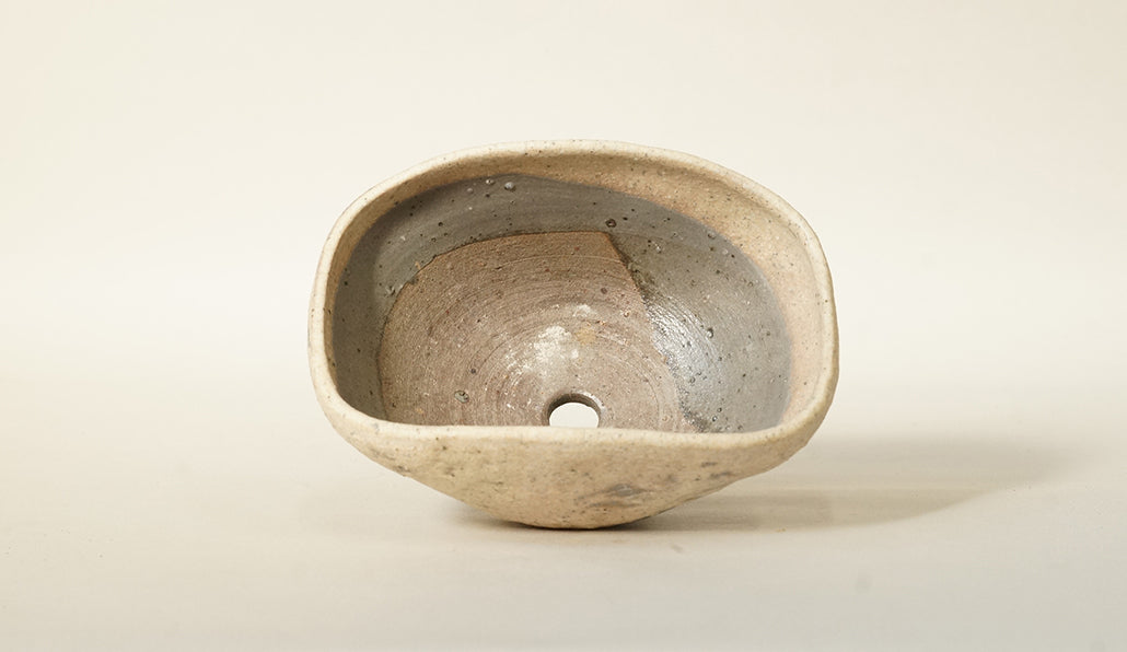 艸屋 扇形の盆栽鉢 A007 13.5cm