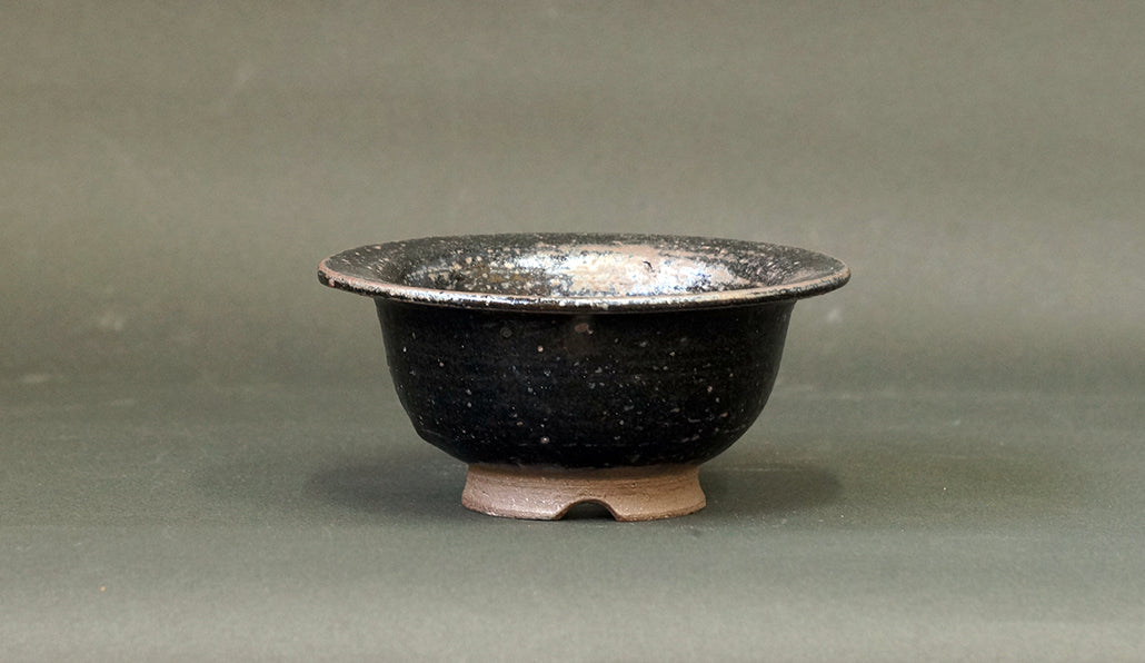 広縁丸鉢 ブラック 艸屋 12.2cm A038