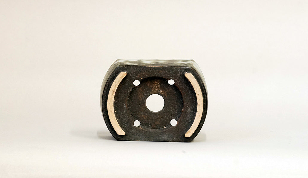 きんつば模様の長方鉢 艸屋 12cm A061