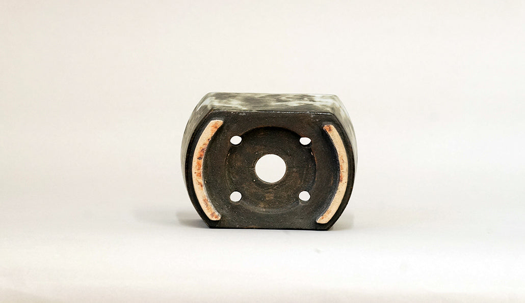 きんつば模様の長方鉢 艸屋 12cm A062