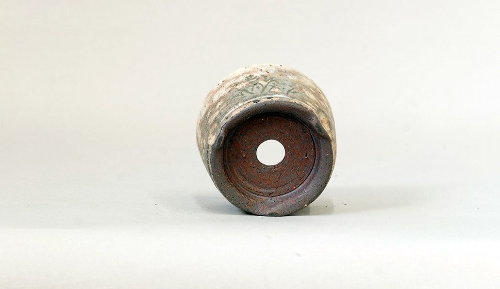 粉引筒形丸鉢(絵付)艸屋 7.8cm A070