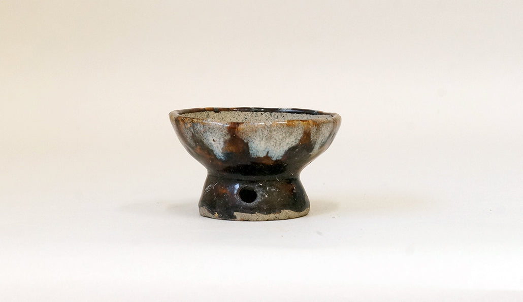 越前文山 馬上杯スタイルのミニ盆栽鉢 8cm