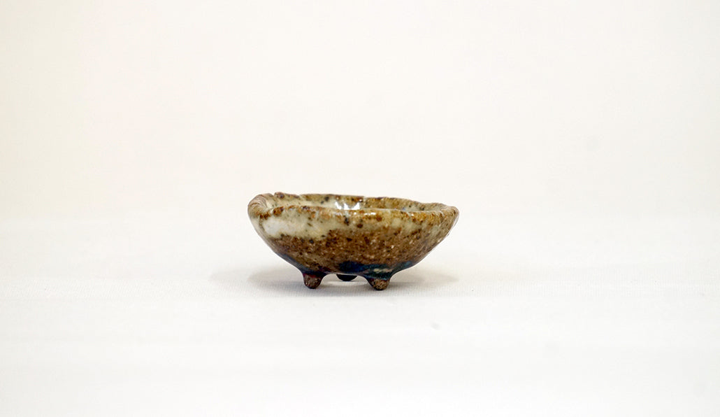 ハチドリ色の浅豆鉢 越前文山 4.3cm B065