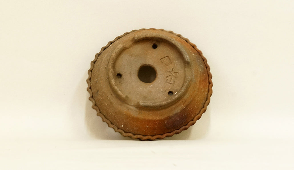 縄目模様の焼締め鉢 越前文山 13cm B078