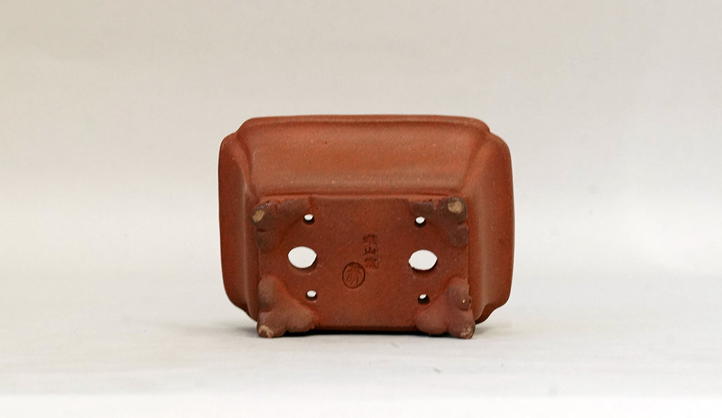 外縁隅入長方鉢 雲足 英明 10.5cm E589