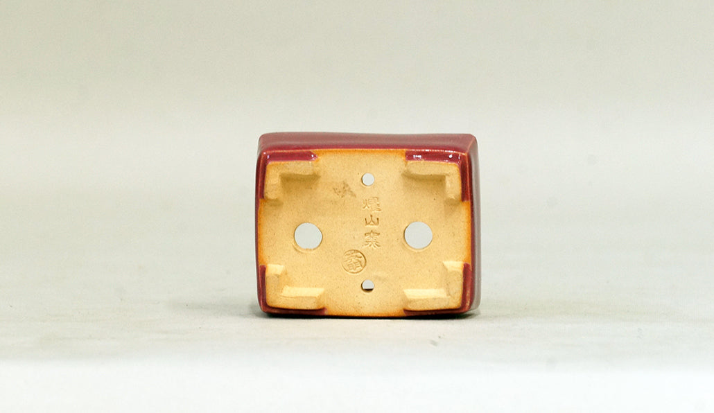 桃色の長方鉢 英明 5.9cm E608