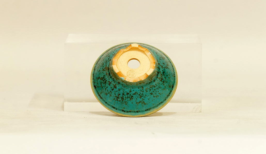 青織部釉の丸鉢 英明 6cm E613