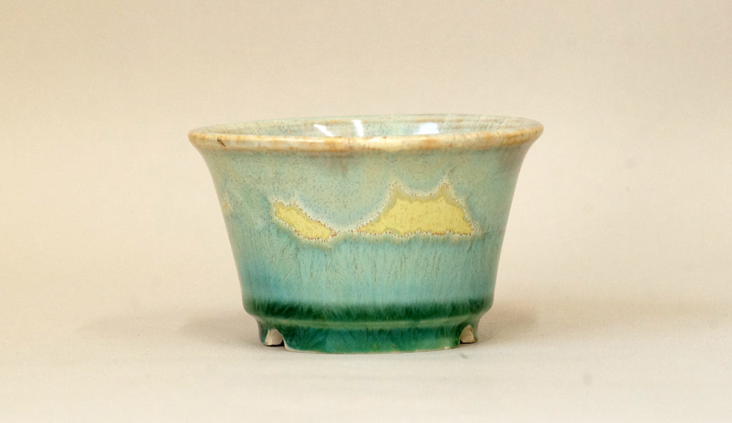 地中海グリーン。ジル&ローレンスの丸鉢 8.6cm