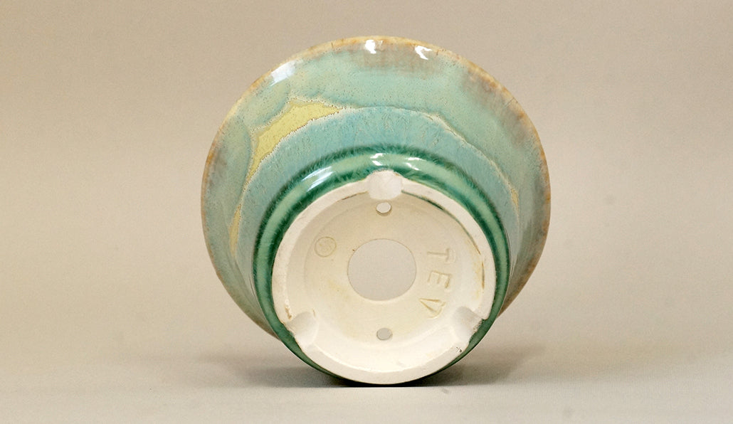 地中海グリーン。ジル&ローレンスの丸鉢 8.6cm