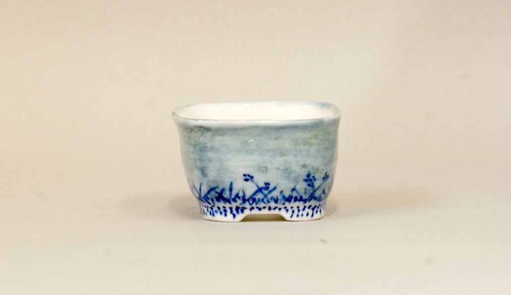 マルセイユの草花染付鉢 ジル&ローレンス 6cm