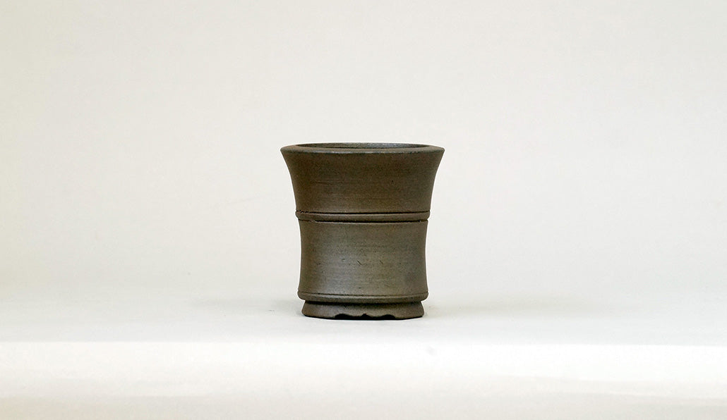 盆栽鉢ストアゆきもの｜盆栽鉢｜英明｜紫泥筒型丸鉢 英明 7.8cm JE028