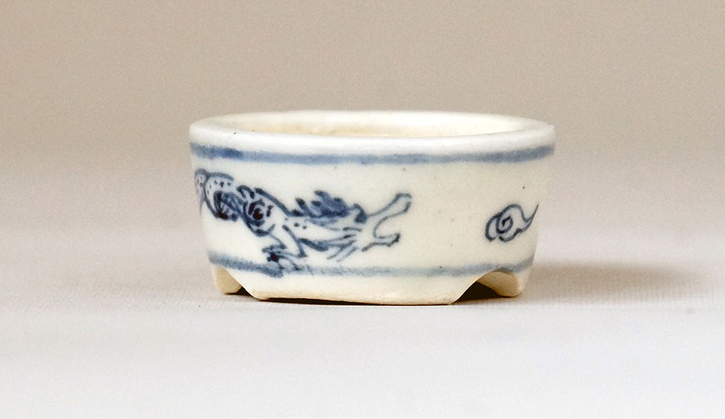 龍染付 超ミニ盆栽鉢 月山 3.5cm