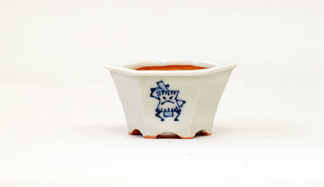 臼お化けの六角鉢 月山 7cm JG331