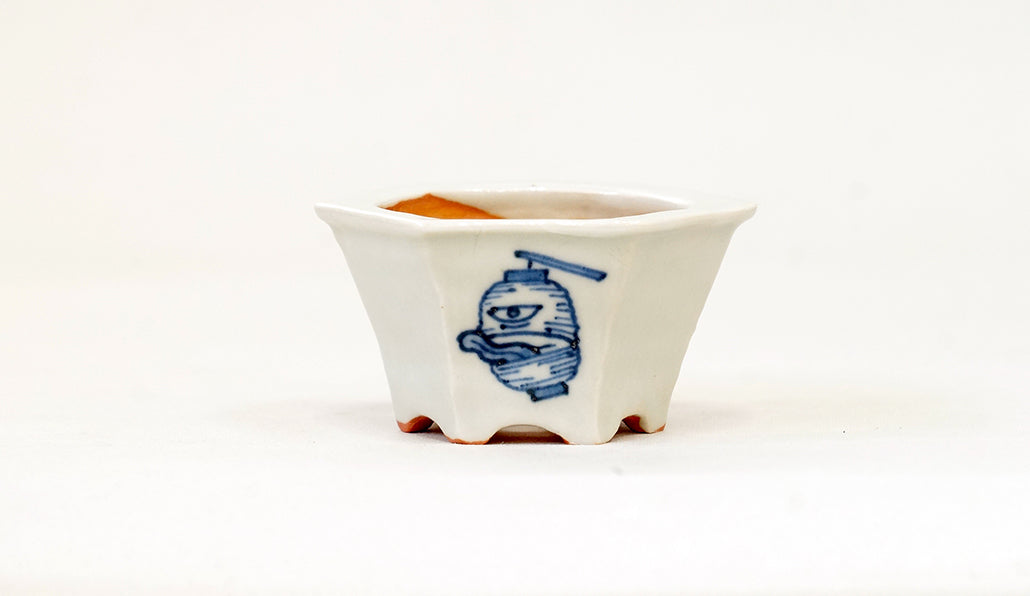 再入荷!提灯お化けの六角鉢 月山 7cm JG333