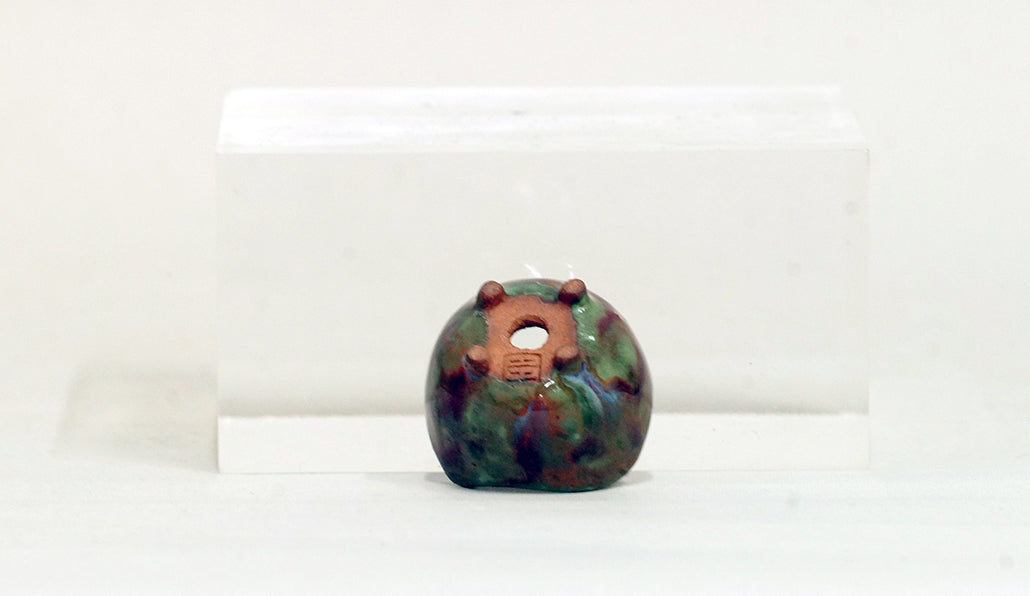 緑のチューリップ型の丸鉢 みさき圭 3cm K023