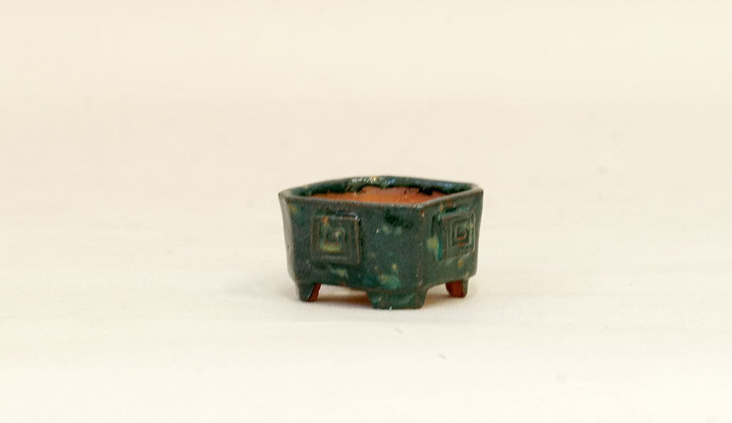 雷文の正方鉢 みさき圭 3.5cm K026