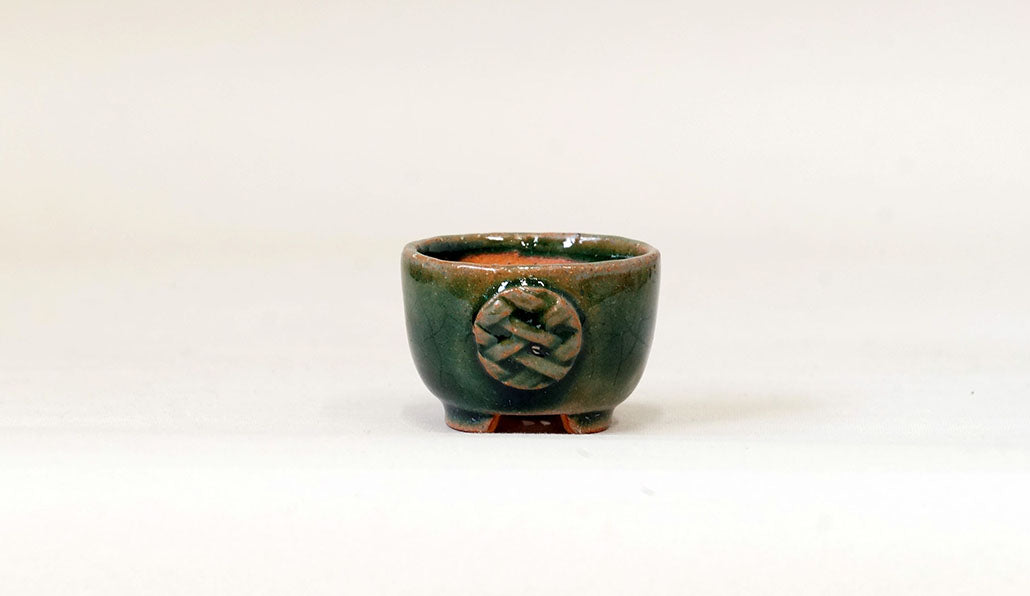 緑の紋付丸鉢 圭 4.3cm K037