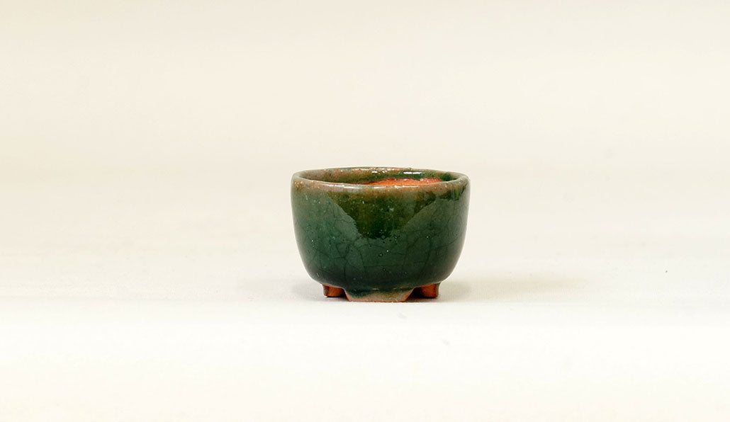緑の紋付丸鉢 圭 4.3cm K037