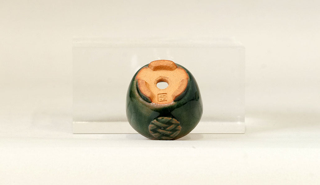 緑の紋付丸鉢 圭 4.3cm K037