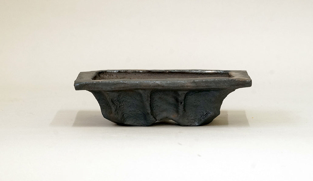 黒のフチ付き長方鉢 ホルビラ 14cm TH003