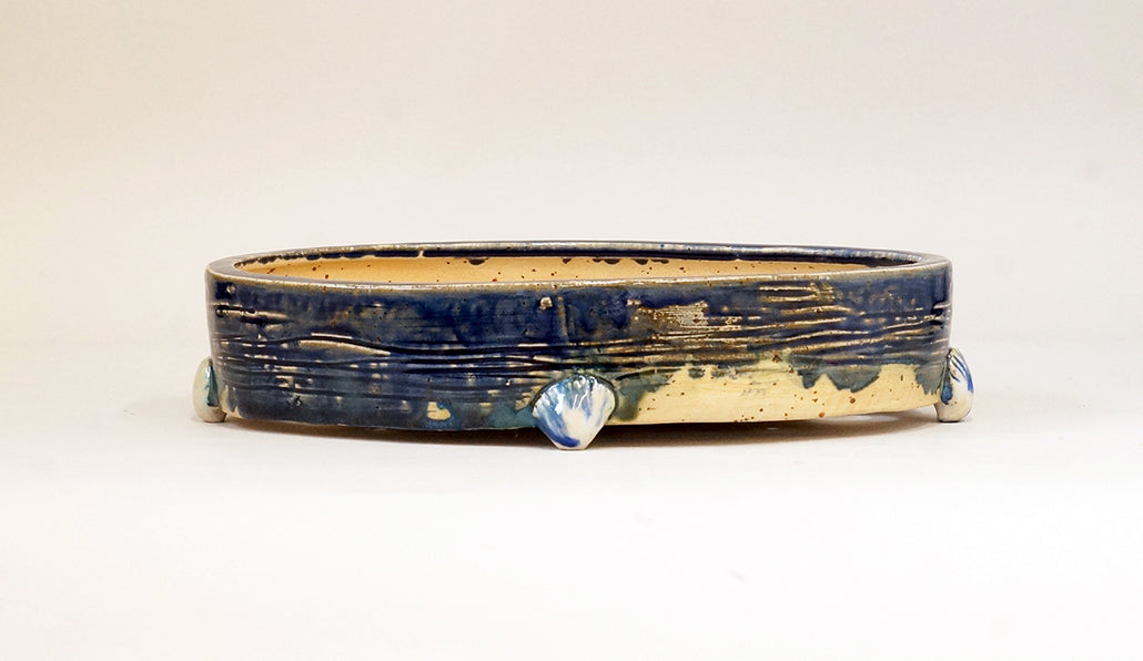 貝の脚付楕円鉢 ホルビラ 22.5cm TH011