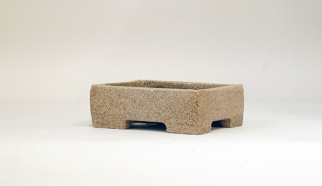 灰色の長方鉢 ホルビラ 12cm TH014