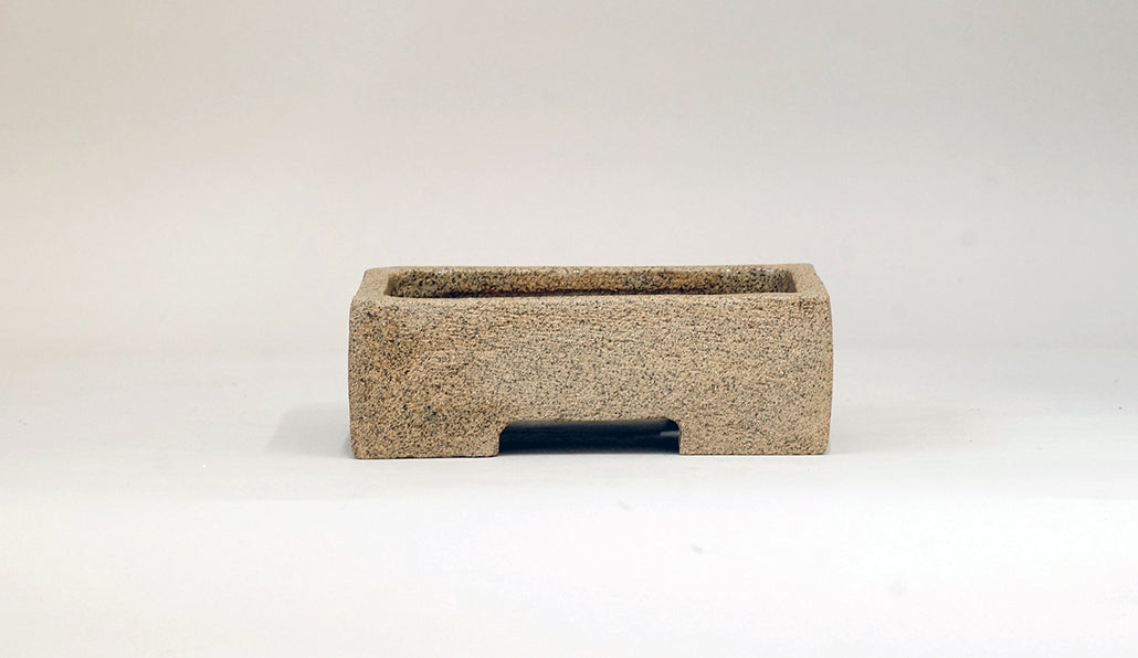 灰色の長方鉢 ホルビラ 12cm TH014