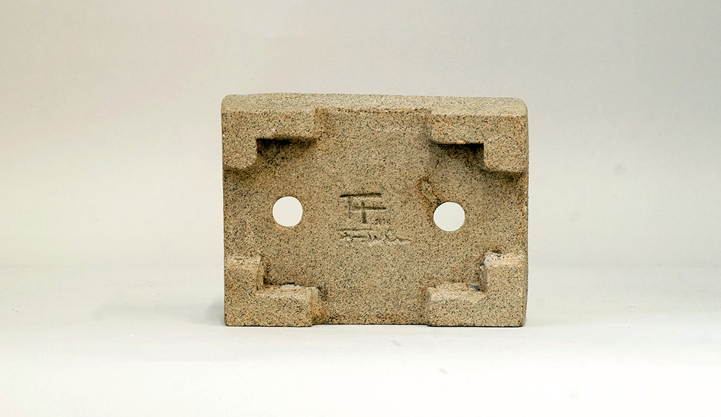 灰色の長方鉢 ホルビラ 12cm TH014