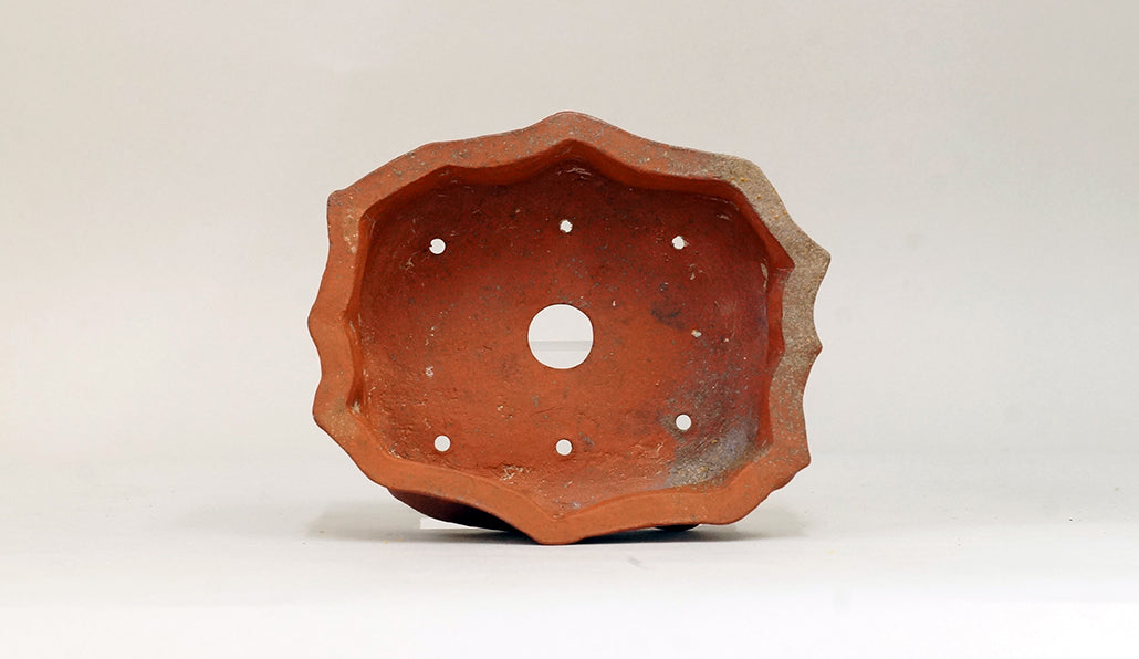 12角の焼締め鉢 ホルビラ 14cm TH020