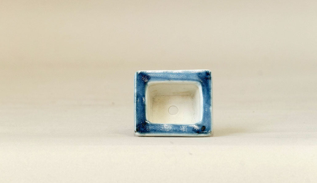 市松模様の天広ミニ長方鉢 石川友香 4.5cm Y077