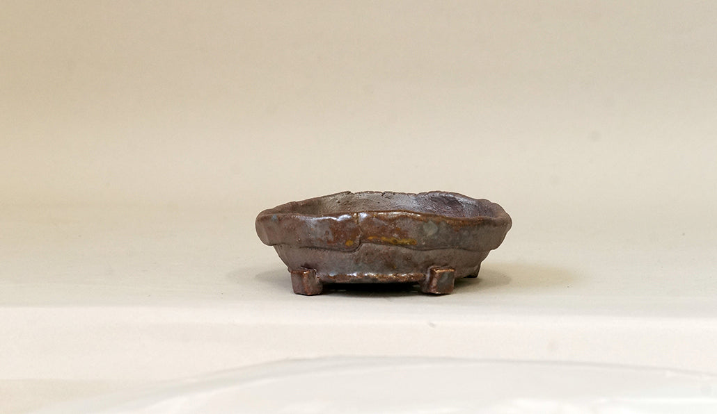 手びねり脚付浅鉢 陶滋 11.5cm J026