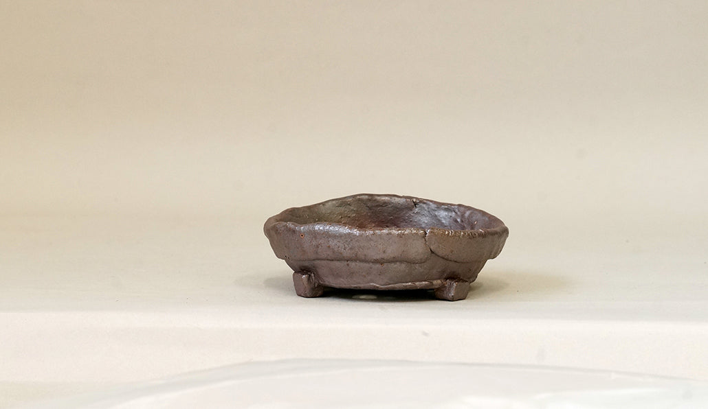 手びねり脚付浅鉢 陶滋 11.5cm J026