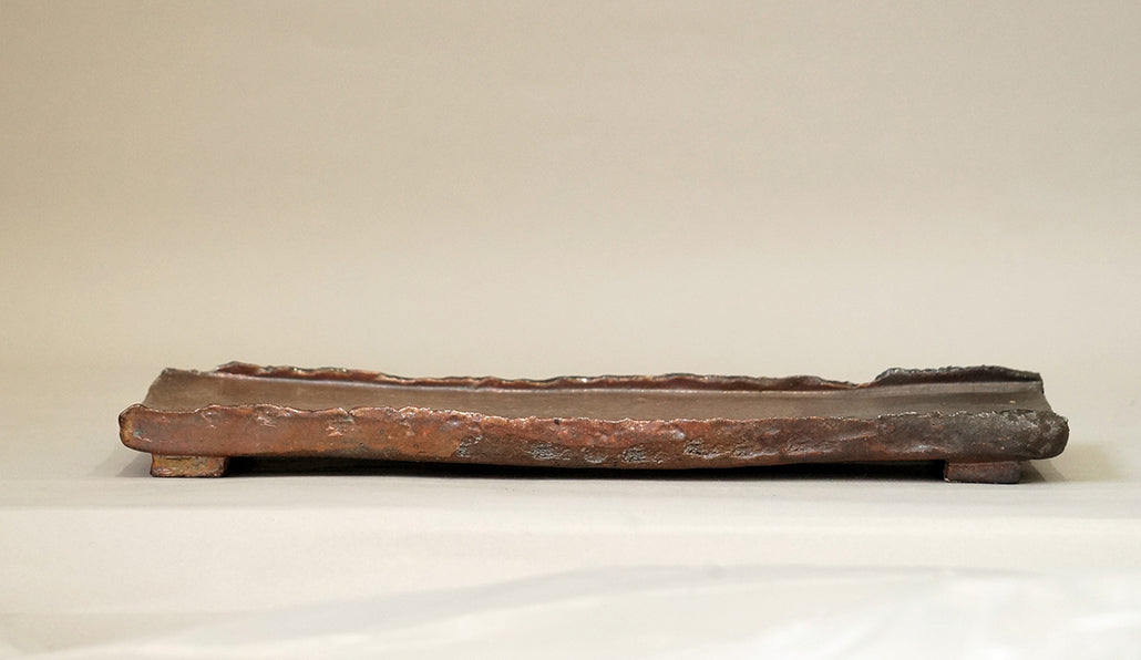 メタリックな陶板 陶滋 17.5cm J032