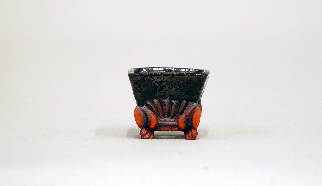 脚付正方鉢 コブ 2.8cm KB003
