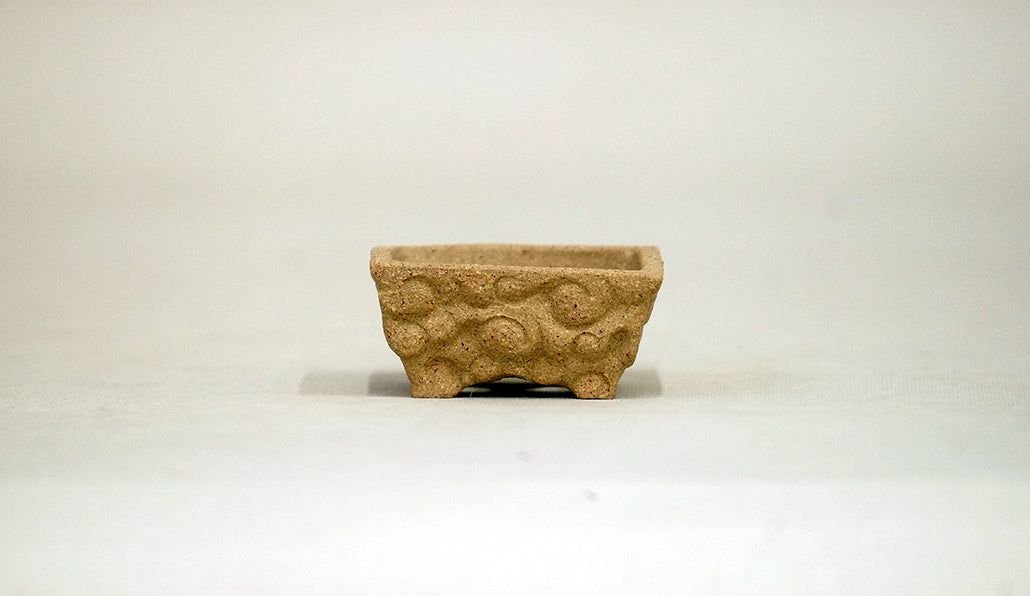 雲の模様の長方鉢 コブ 3.8cm KB012