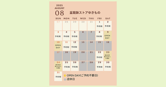 2025年8月の営業について