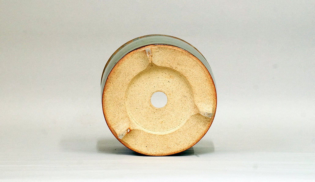 オリーブ色の筒形丸鉢  艸屋 14.3cm A027