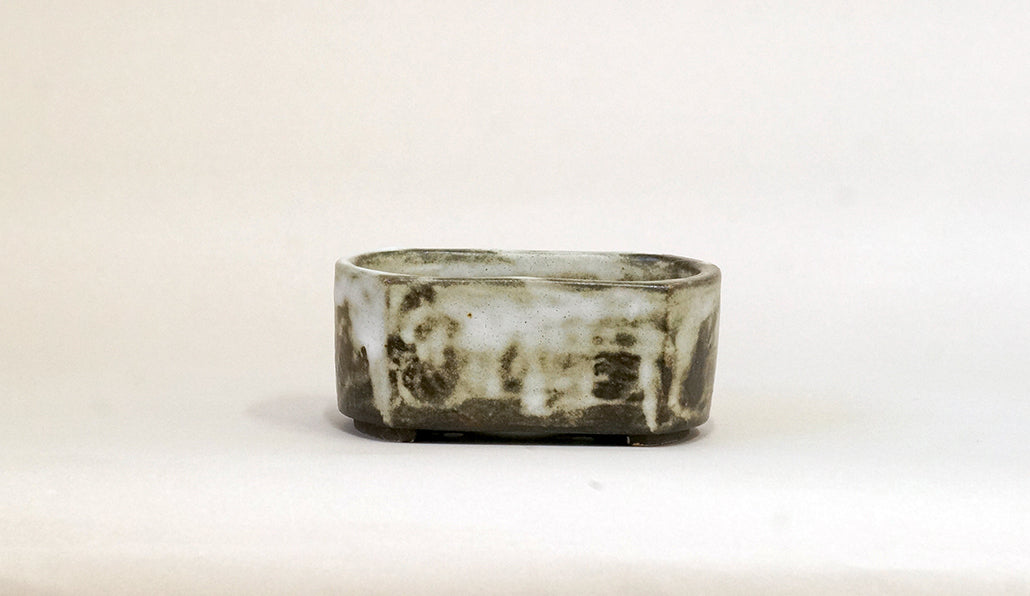 きんつば模様の長方鉢 艸屋 12cm A061