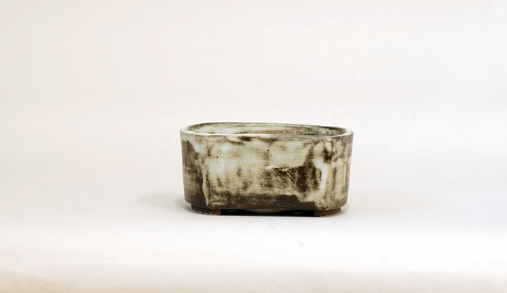 きんつば模様の長方鉢 艸屋 12cm A062