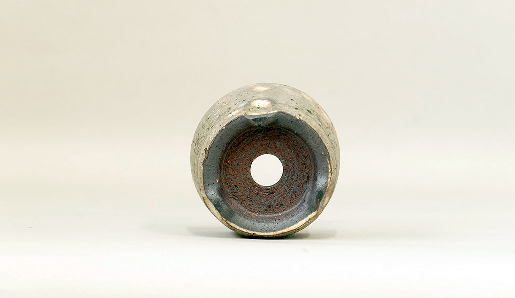 粉引筒形丸鉢（絵付）艸屋  7.8cm A066