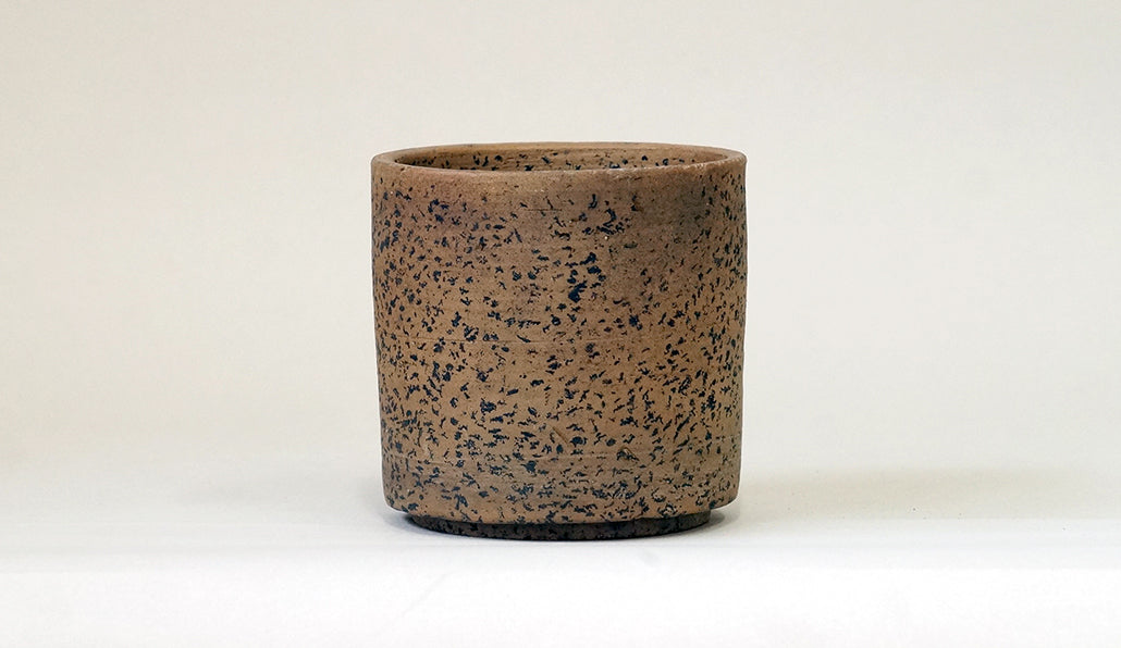黒のツブツブの丸鉢 10.7cm A079