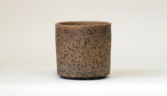 黒のツブツブの丸鉢 10.7cm A079