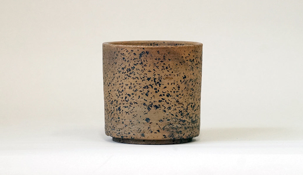 黒のツブツブの丸鉢 10.7cm A079