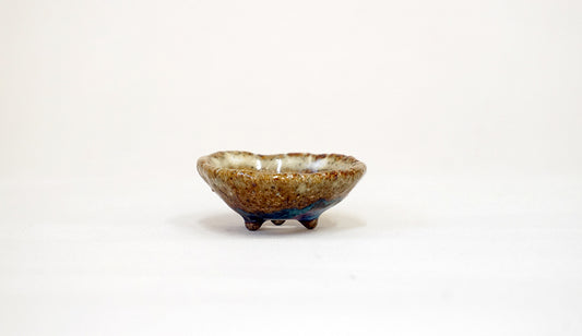 ハチドリ色の浅豆鉢 越前文山 4.3cm B065