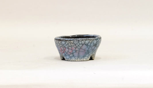 すみれ色の丸鉢  越前文山 7.3cm B079