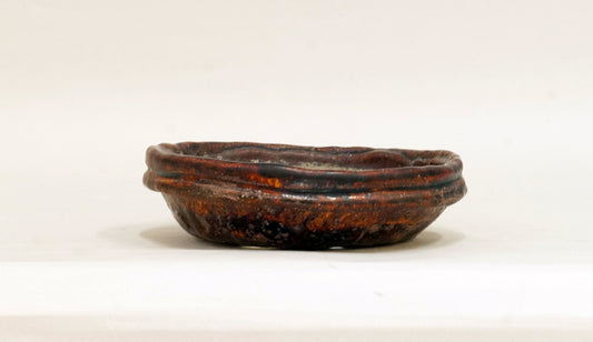 飴釉縁付丸鉢 越前文山 14cm B080