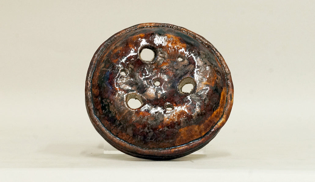 飴釉縁付丸鉢 越前文山 14cm B080