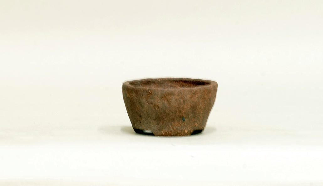 手びねり焼締め丸鉢 越前文山 6cm B087